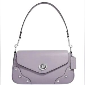 Coach Millie CE634 Shoulder Bag Lavender Lilac Leather Turnlock Crossbody Purse